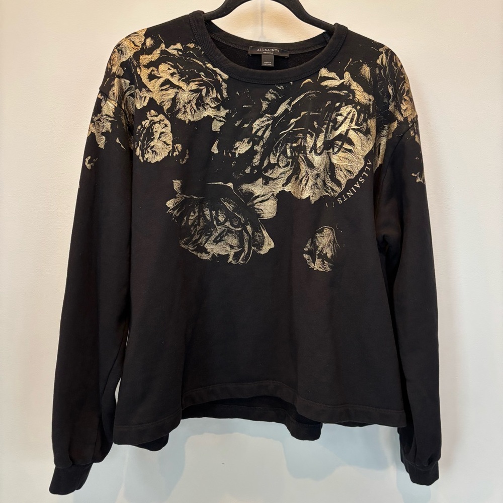 Allsaints Ondre‎ Foil Jessie Sweatshirt Size M
